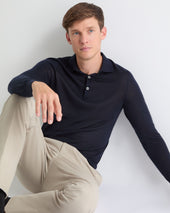 TUCCI SUPERFINE POLO SHIRT Navy Blue