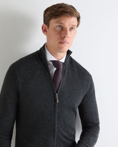 Tucci Superfine Full Zip Dark Grey