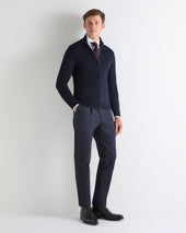 TUCCI SUPERFINE FULL ZIP Navy Blue