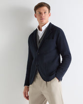 TUCCI KNITTED BLAZER Navy Blue
