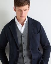 TUCCI KNITTED BLAZER Navy Blue