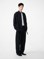 Tuck Cotton Pleated Pant In