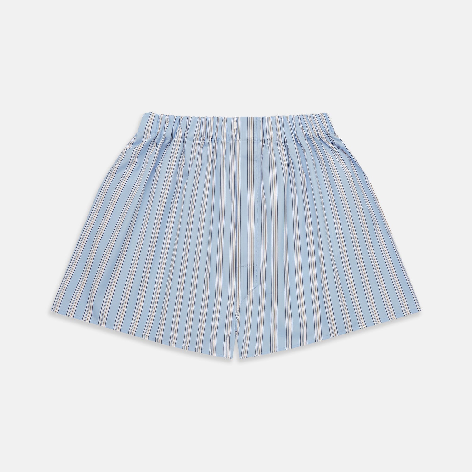 Pale Multi Striped Cotton Godfrey Boxer Shorts
