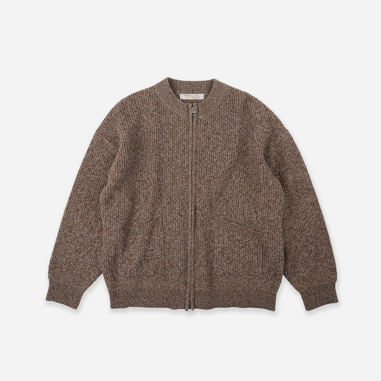 Tweed Zip Up Cardigan
