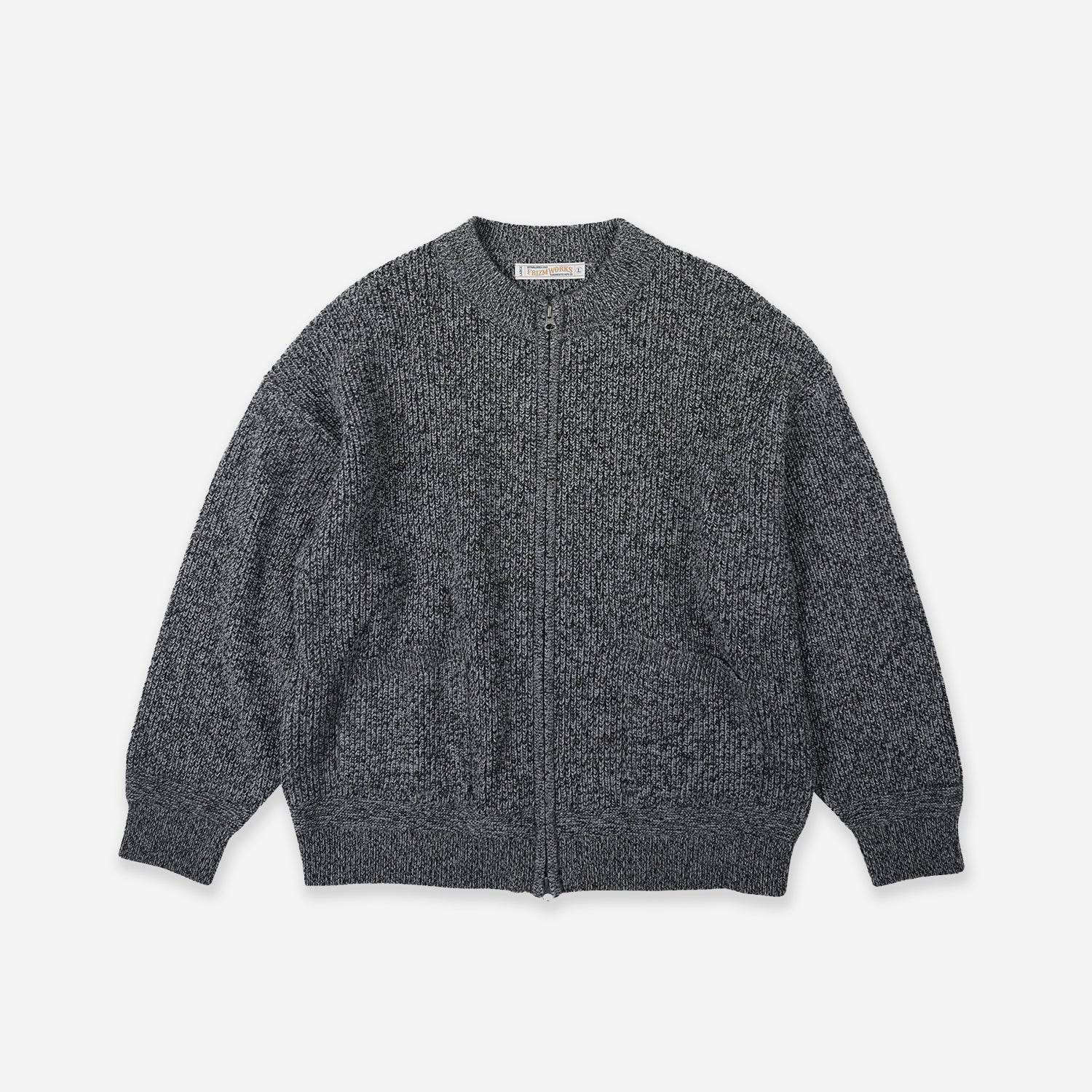 Tweed Zip Up Cardigan
