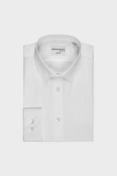 Slim Twill Shirt With French Collar