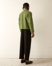 Twill Cropped Car Jacket Ivy