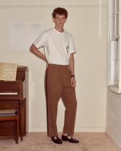 Twill Track Pants - Brown