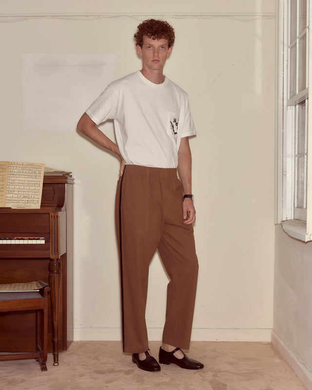 Twill Track Pants - Brown