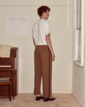 Twill Track Pants - Brown