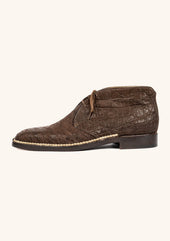 Brown Chukka Boots In Elephant Leather