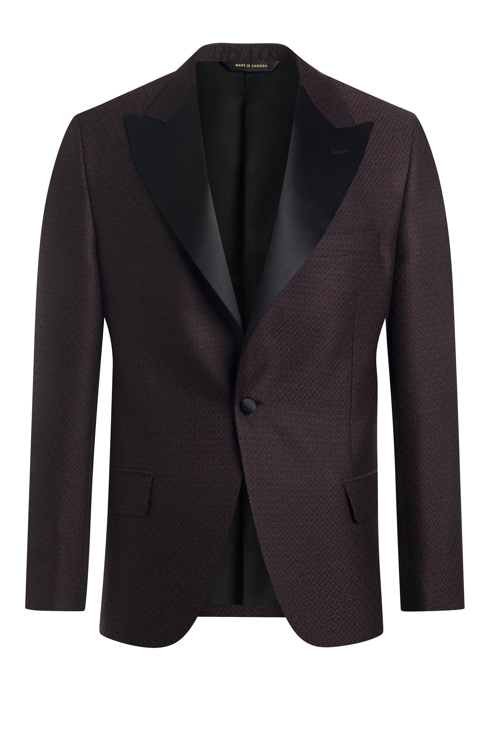 Wool And Silk Diamond Jacquard Dinner Jacket