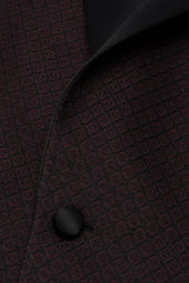 Wool And Silk Diamond Jacquard Dinner Jacket