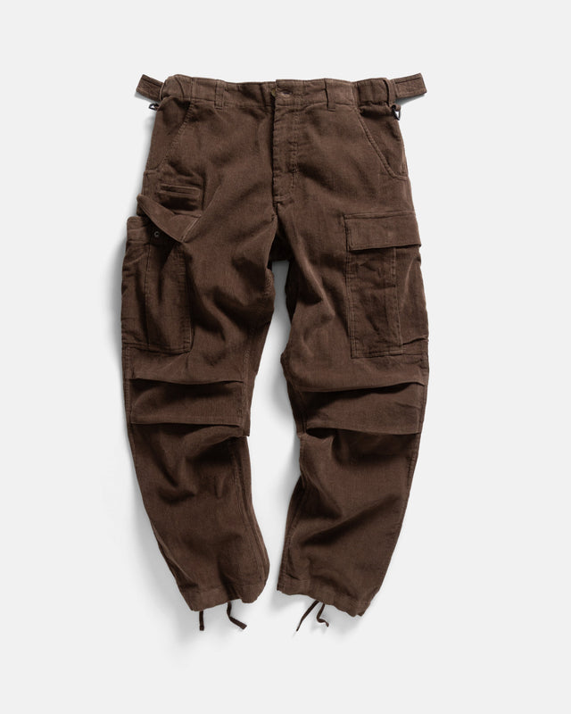 TAC UTILITY CARGO PANT - FONDENTE BROWN COTTON CORDUROY