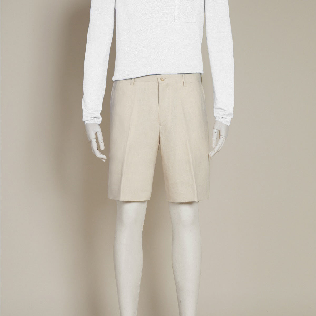 Tailored Linen Beach Shorts In