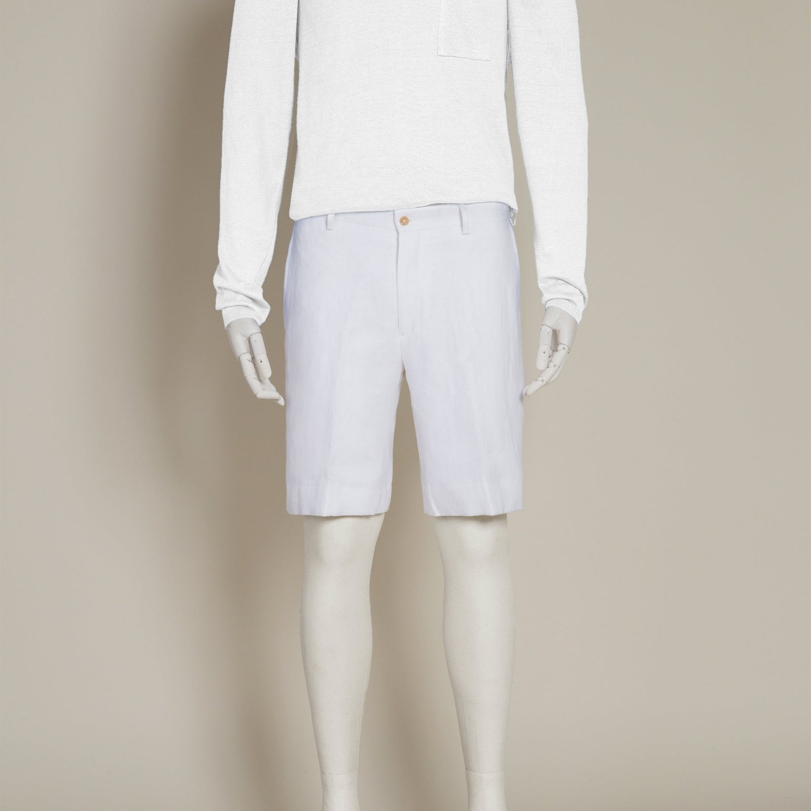 Tailored Linen Beach Shorts In