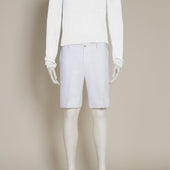 Tailored Linen Beach Shorts in White