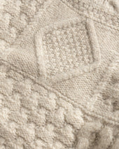 Dover Rugged Cableknit Crewneck Sweater Undyed Andean Wool