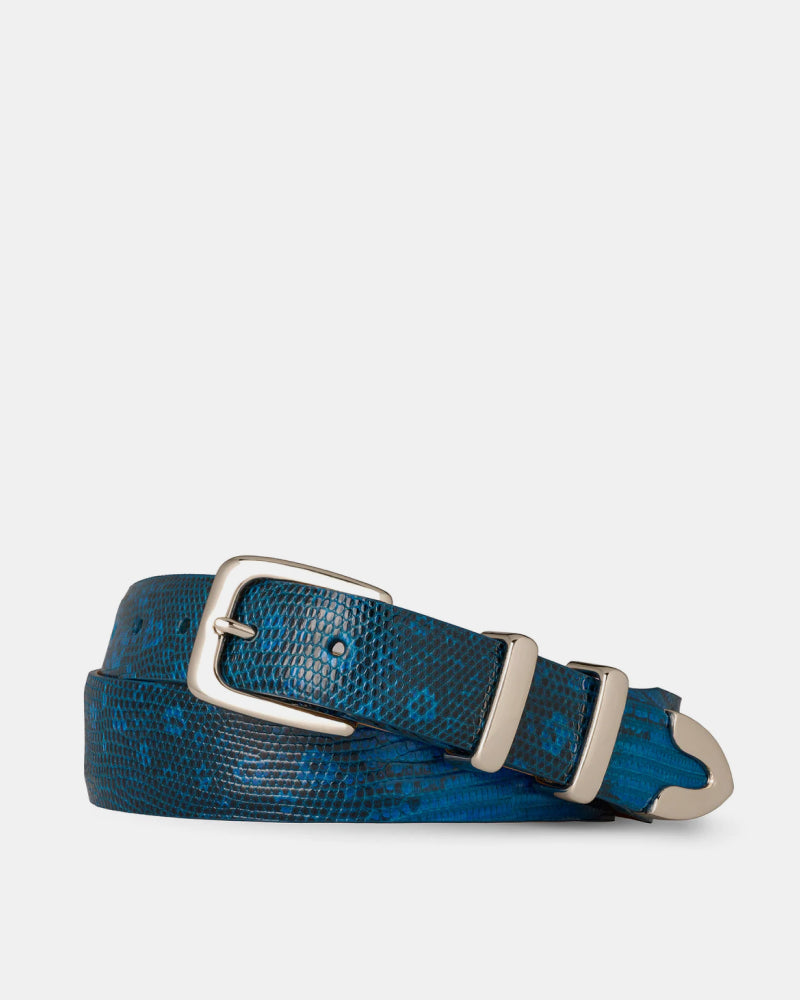 Tapered Lizard Golf Belt In Ring