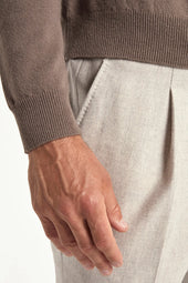 Wool And Cashmere Half Zip Made In Italy