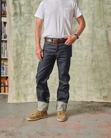 The Blubaugh Mid Rise Slim Straight Selvedge Jeans 16 5 Oz