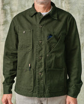 Coverall Jacket Garment Dyed Green