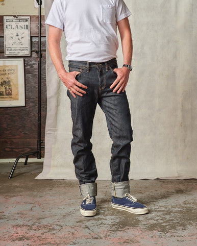 Elgin Mid Rise Slim Tapered Selvedge Jeans 12 5 Oz