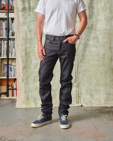 Elgin Mid Rise Slim Tapered Selvedge Jeans 14 75 Oz
