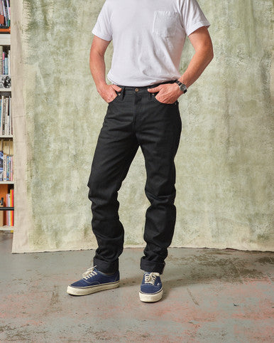 Elgin Mid Rise Slim Tapered Japanese Selvedge Jeans 13 5 Oz