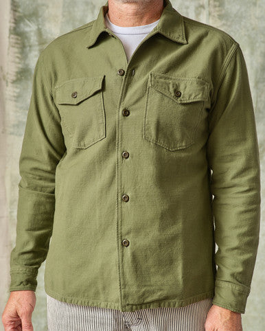 Fatigue Shirt Olive Sateen