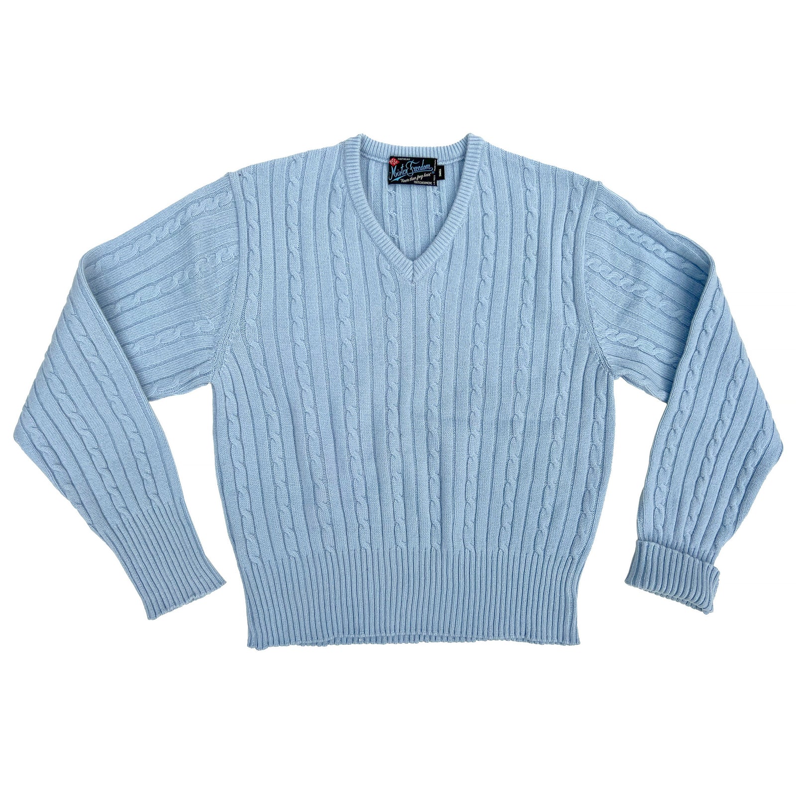 Terrence Cashmere Sweater Ice Blu