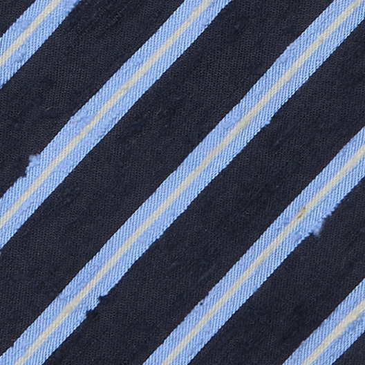 Textured Silk Tie With Diagonal Stripe In And Sky