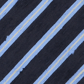 Textured Silk Tie With Diagonal Stripe In Navy And Sky