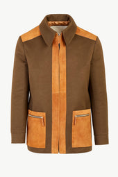 Carlo Jacket in Cotton Twill & Suede