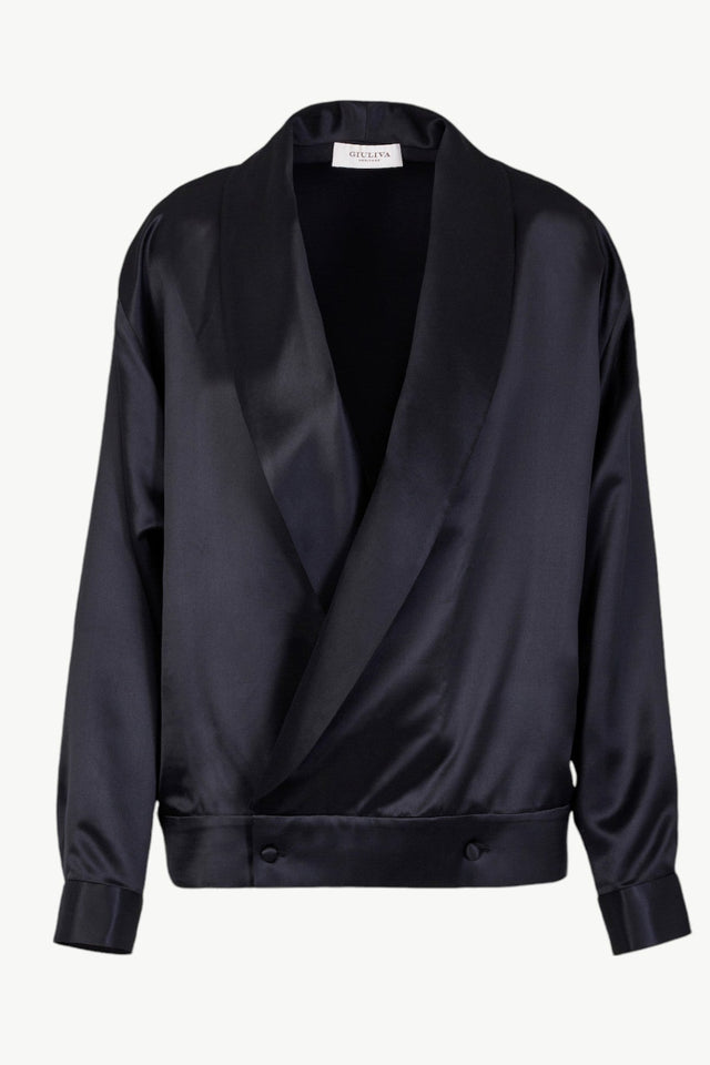 Cassio Shirt in Silk and Viscose Satin