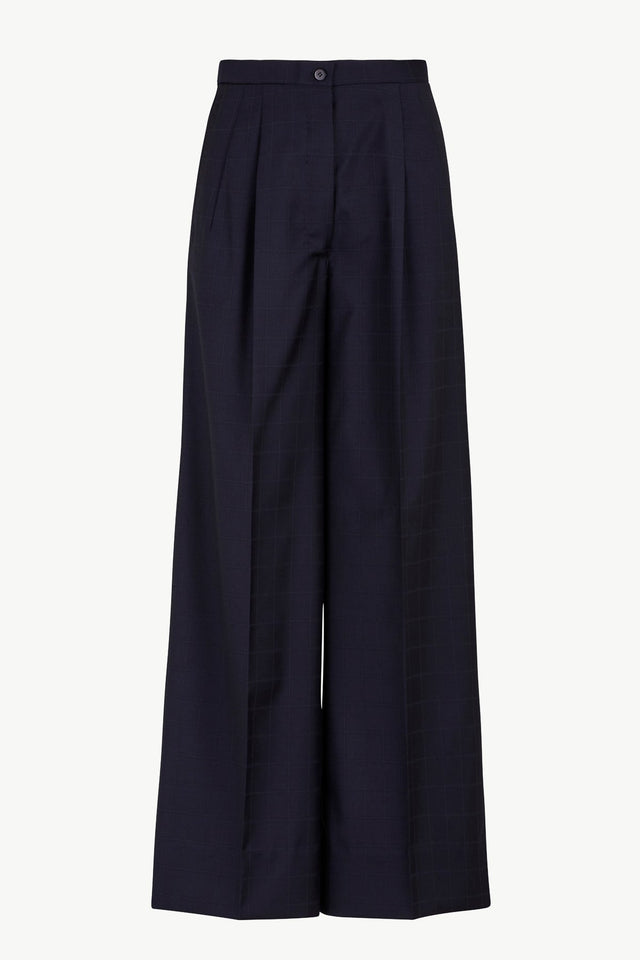 Elsa Trousers in Wool Windowpane