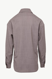 Ennio Shirt In Merino Wool Grisaille
