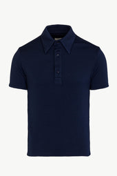 Enzo Polo in Textured Striped Jersey