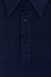 Enzo Polo In Textured Striped Jersey