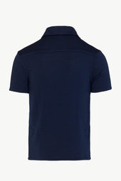 Enzo Polo In Textured Striped Jersey