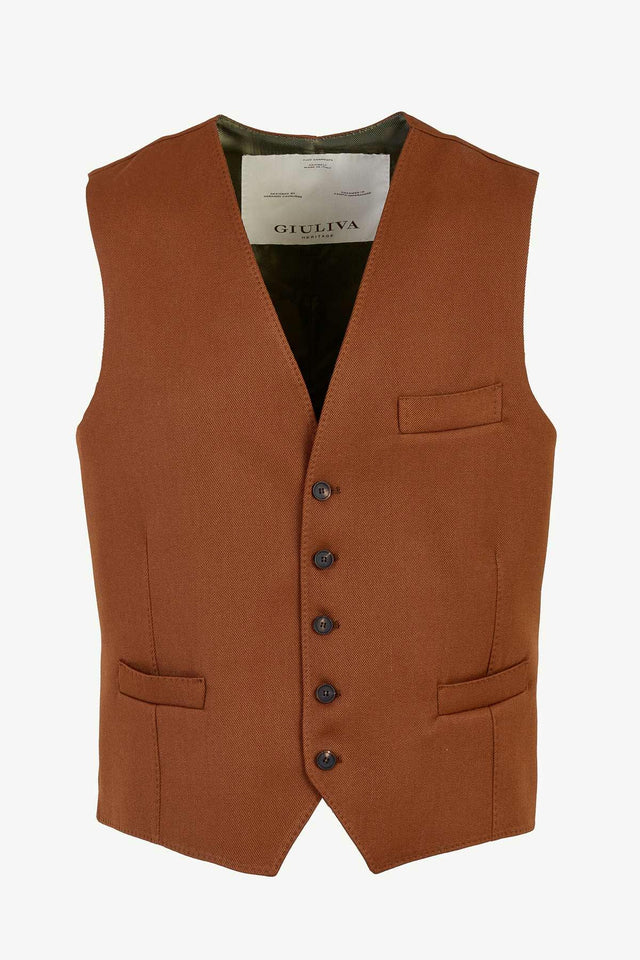 Giano Waistcoat in Wool Drill