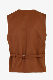 Giano Waistcoat In Wool Drill