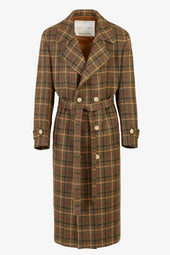 Jacques Trench Coat in Virgin Wool Check