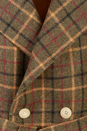 Jacques Trench Coat In Virgin Wool Check