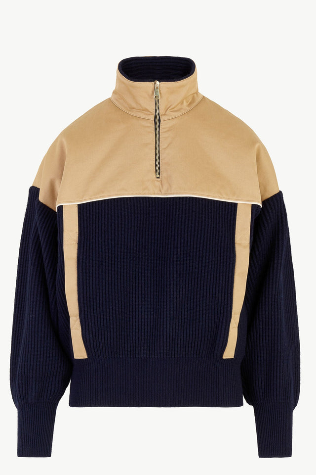 Laga Sweater in Wool Knit and Cotton