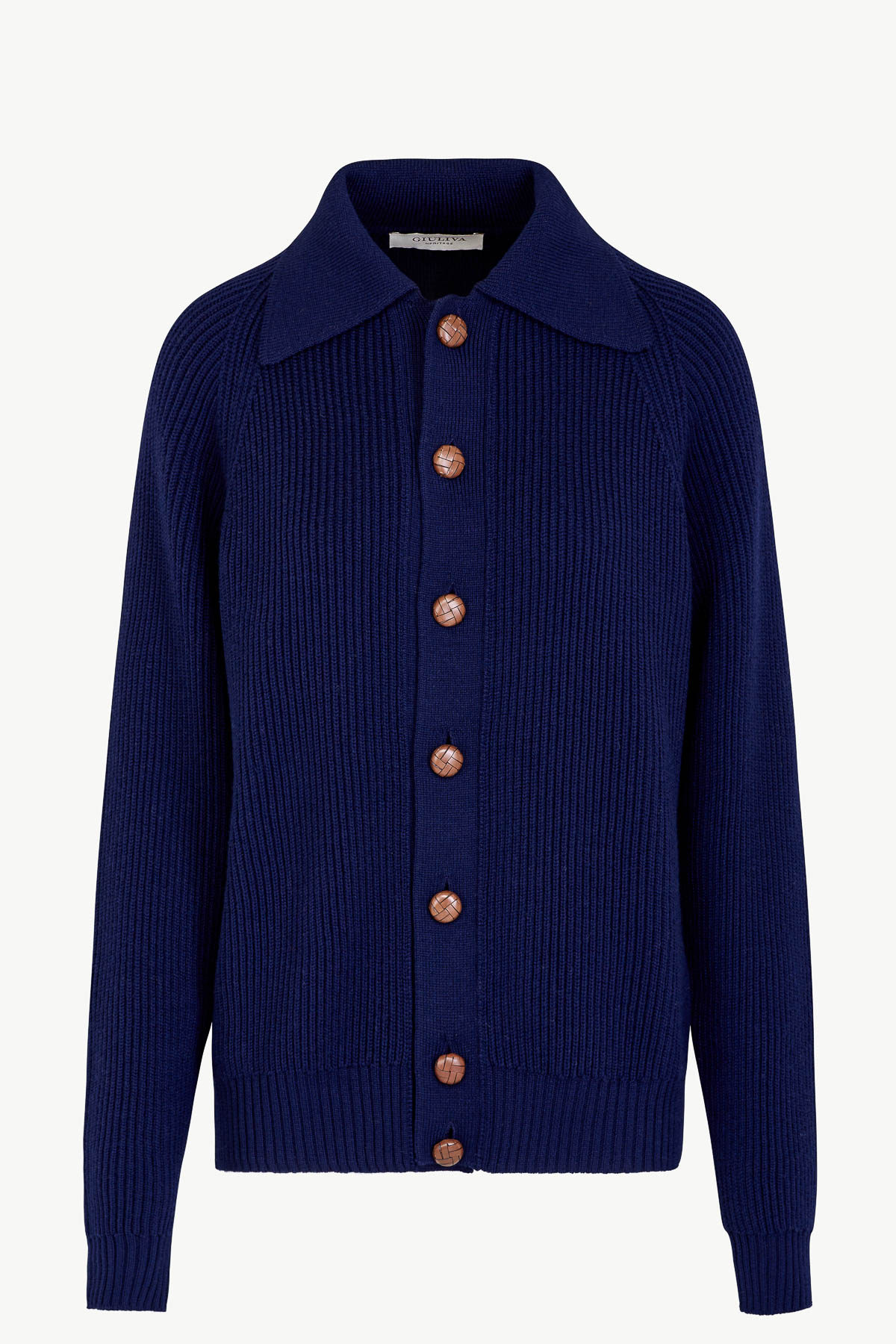 Nino Cardigan In Ribbed Wool Knit