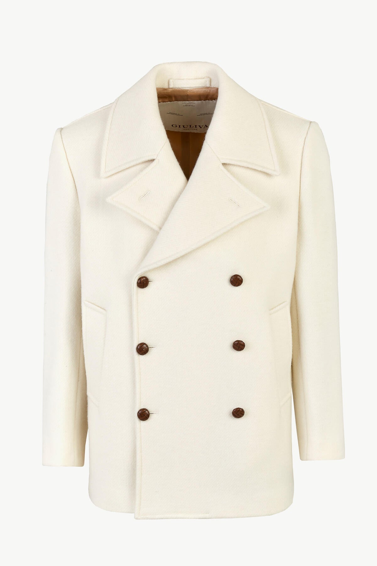 Ottone Coat In Textured Wool