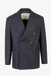Stefano Blazer in Wool Pinstripe