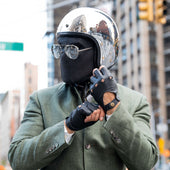 Men’s The Suited Racer Fingerless Water-Resistant Leather Driving Gloves