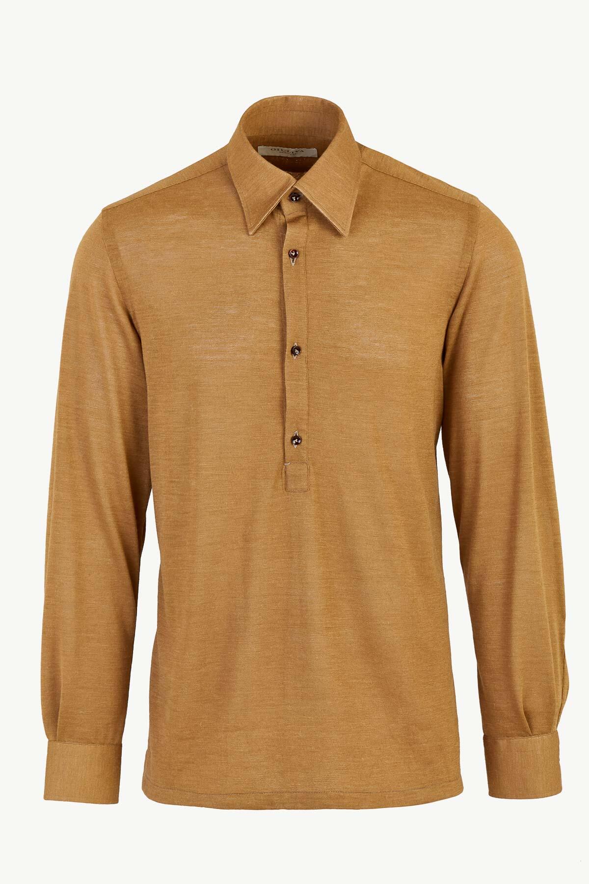 Taddeo Polo Shirt In Wool And Alpaca
